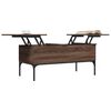 vidaXL Coffee Table Brown Oak Engineered Wood and Metal