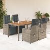 vidaXL Garden Dining Set Grey