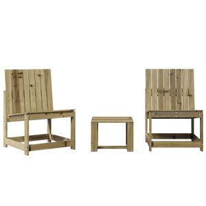 vidaXL Garden Lounge Set Natural Pine Vacuum pressure treated pinewood