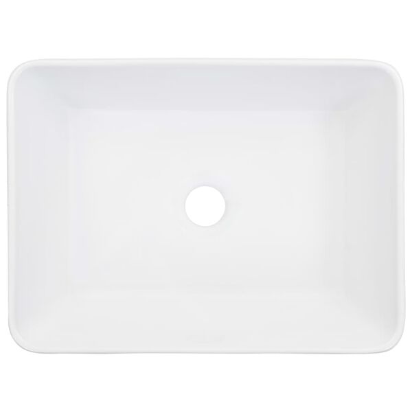 vidaXL Wash Basin 15.7x11.8x5.1" Ceramic White