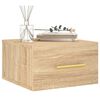 vidaXL Wall-mounted Bedside Cabinet Set of 2 Sonoma oak Engineered wood
