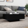 vidaXL Coffee Table Black Engineered wood Low Coffee Table Coffee Table
