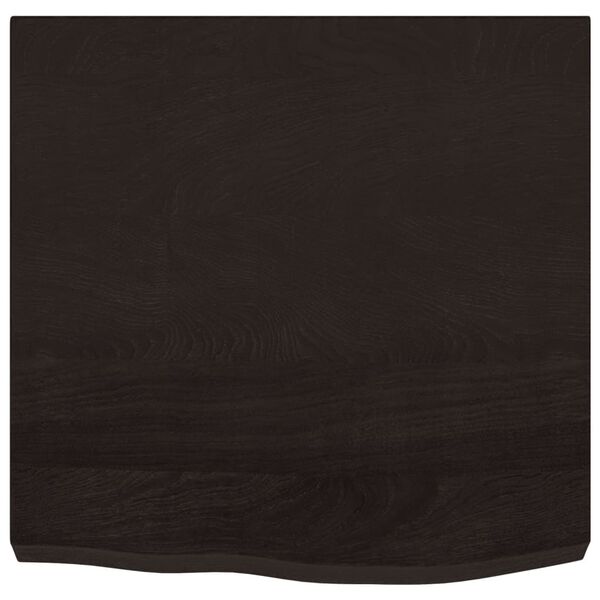 vidaXL Bathroom Countertop Dark Brown 23.6 x 23.6 x (0.8-2.4) " Treated Solid Wood