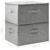 vidaXL Storage Box Set of 2 Gray