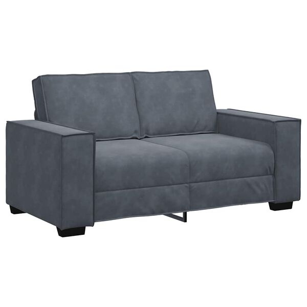 vidaXL 2-Seater Sofa Dark Grey Velvet 47.2 in width Durable