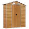 vidaXL Garden Shed Light brown Galvanized steel Medium Garden Shed