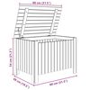 vidaXL Storage Box White Solid pine wood Medium Storage Box