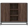 vidaXL Sideboard Brown Oak Engineered wood, Metal 36.2x13.8x29.9 in