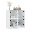 vidaXL Side Cabinet White Engineered Wood Medium Side Cabinet