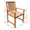 vidaXL Outdoor Table And Chair Brown Solid acacia wood Standard Durable