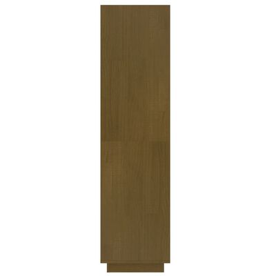 vidaXL Book Cabinet/Room Divider Honey Brown 15.7"x13.8"x53.1" Solid Wood Pine