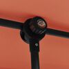 vidaXL Garden Parasol Terracotta Polyester, Aluminum Medium