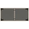 vidaXL Garden Table Grey Poly Rattan, Tempered Glass, Powder-Coated Steel