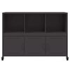 vidaXL Sideboard Black Cold-rolled steel Medium Cabinet Rectangular