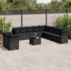 vidaXL Garden Sofa Set Black