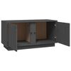 vidaXL TV Cabinet Grey Solid pine wood 31.5 in x 13.8 in x 15.9 in