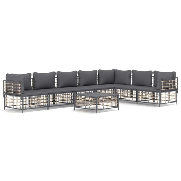 vidaXL Garden Lounge Set Anthracite
