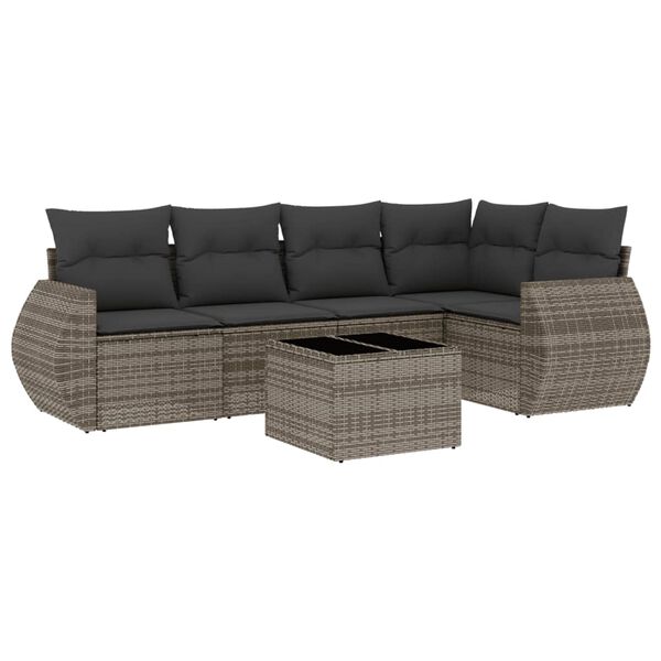 vidaXL Garden Sofa Set Grey