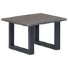 vidaXL Coffee Table Grey Solid Acacia Wood, Powder-Coated Iron 23.6 in