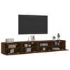 vidaXL TV Wall Cabinets 2 pcs Brown Oak 39.4x11.8x11.8" Engineered Wood