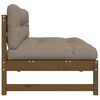 vidaXL Middle Sofa Honey brown Solid pine wood Medium Modular