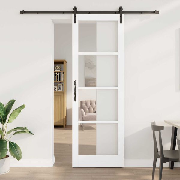 vidaXL Sliding Door ORKDAL White 30.71 x 91.34 in