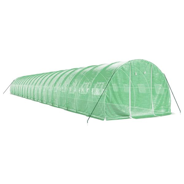 vidaXL Greenhouse Green PE (polyethylene), galvanized steel Large