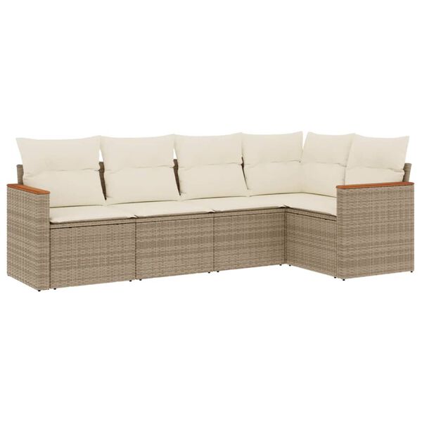 vidaXL Garden Sofa Set Beige,Cream white