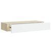vidaXL Wall Drawer Shelves 2 pcs Oak and White 60x23,5x3.9 " MDF