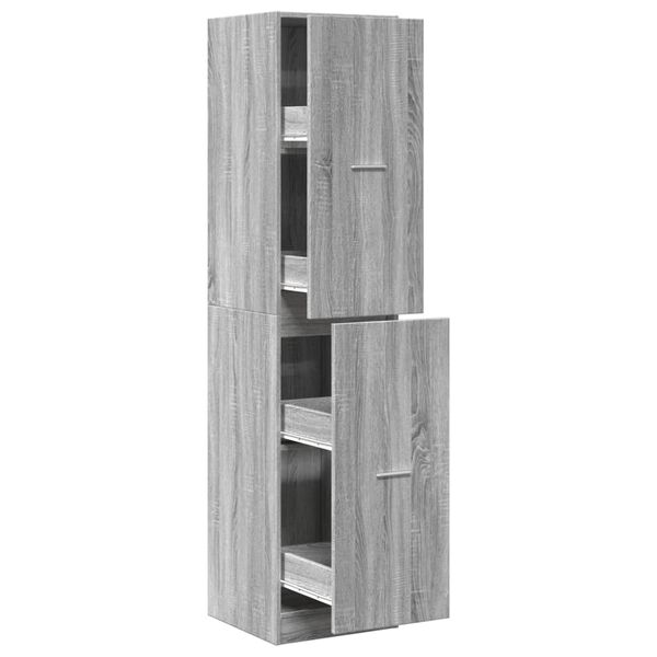vidaXL Apothecary Cabinet Grey Sonoma Engineered Wood Medium