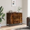 vidaXL Sideboard Smoked Oak Engineered wood, Metal