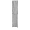 vidaXL Bookcase Grey Sonoma Engineered wood, Metal Slim Bookcase