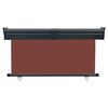 vidaXL Balcony Side Awning Brown Steel 57.1 x 98.4 in Retractable