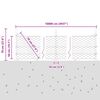 vidaXL Fence with Posts Gray 0.5 x 100 m PVC-coated steel