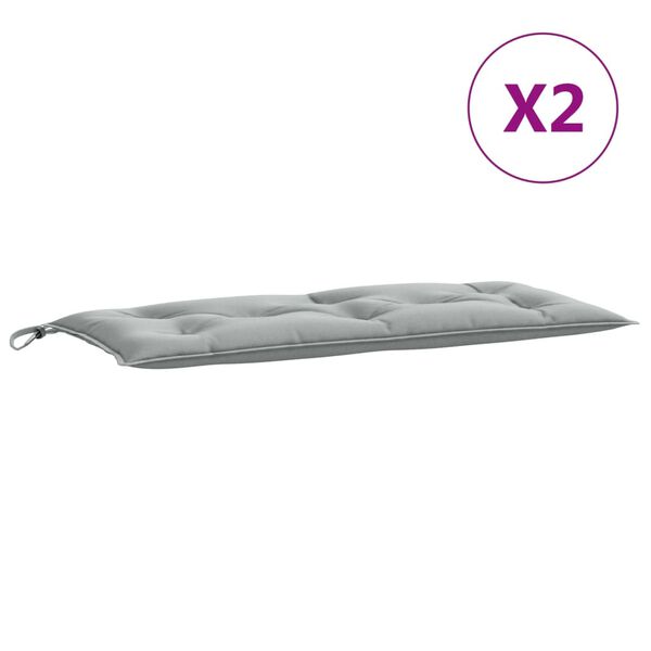 vidaXL Garden Bench Cushion Melange Light Grey 100% Polyester