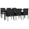 vidaXL Garden Dining Set Black