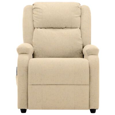 vidaXL Massage Chair Cream Fabric