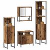 vidaXL Bathroom Furniture Set with Door 4 pcs Old wood Engineered wood