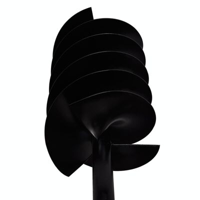 vidaXL Ground Drill Handle Auger Bit 5.91" Black Three Spirals Steel