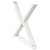 vidaXL Dining Table Legs 2 pcs White 35.4x(28.3-28.9)" Steel