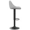 vidaXL Bar Stool Light Grey Velvet (100% polyester) Adjustable