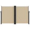 vidaXL Retractable Side Awning Beige 100% polyester with PU coating, Steel