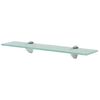 vidaXL Floating Shelf Clear Tempered safety glass, Zinc alloy