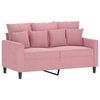 vidaXL Sofa Set Pink Velvet (100% polyester), metal, textilene, plywood