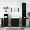 vidaXL Bathroom Cabinet Black Engineered wood, iron Medium