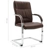 vidaXL Office Chair Brown Faux leather, iron, foam 40.2 x 26.6 x 22.8 in