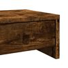 vidaXL Monitor Stand with Drawers Smoked Oak 39.4x10.6x5.9" Engineered Wood
