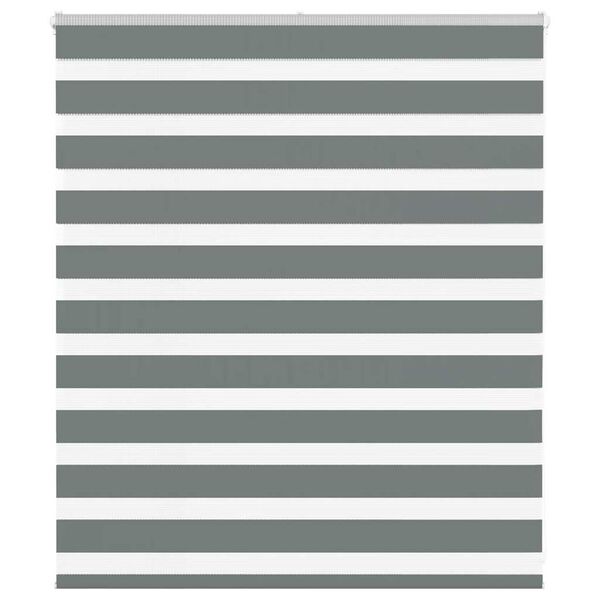 vidaXL Zebra Blind Dark grey 100% Polyester, Aluminum top rail