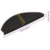 vidaXL Stair Mat Set of 15 Anthracite