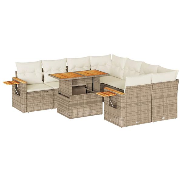vidaXL Garden Sofa Set Beige
